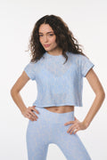 Rubin Cropped Tee - CHILLED BLUE