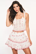 Ruffle Mini Cherry Skirt